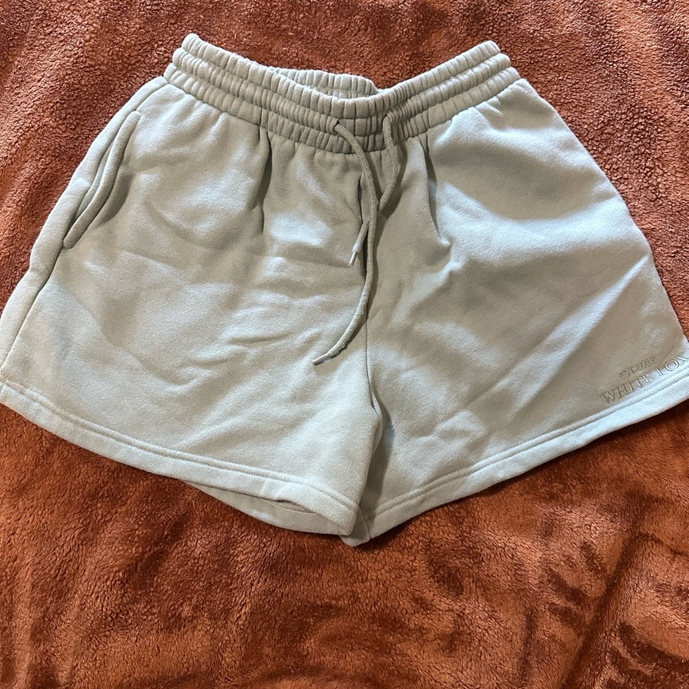 White Fox Women's green sweat shorts